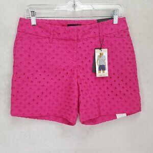 NEW The Limited 4 Tailored Short Hot Pink Eyelets Pockets